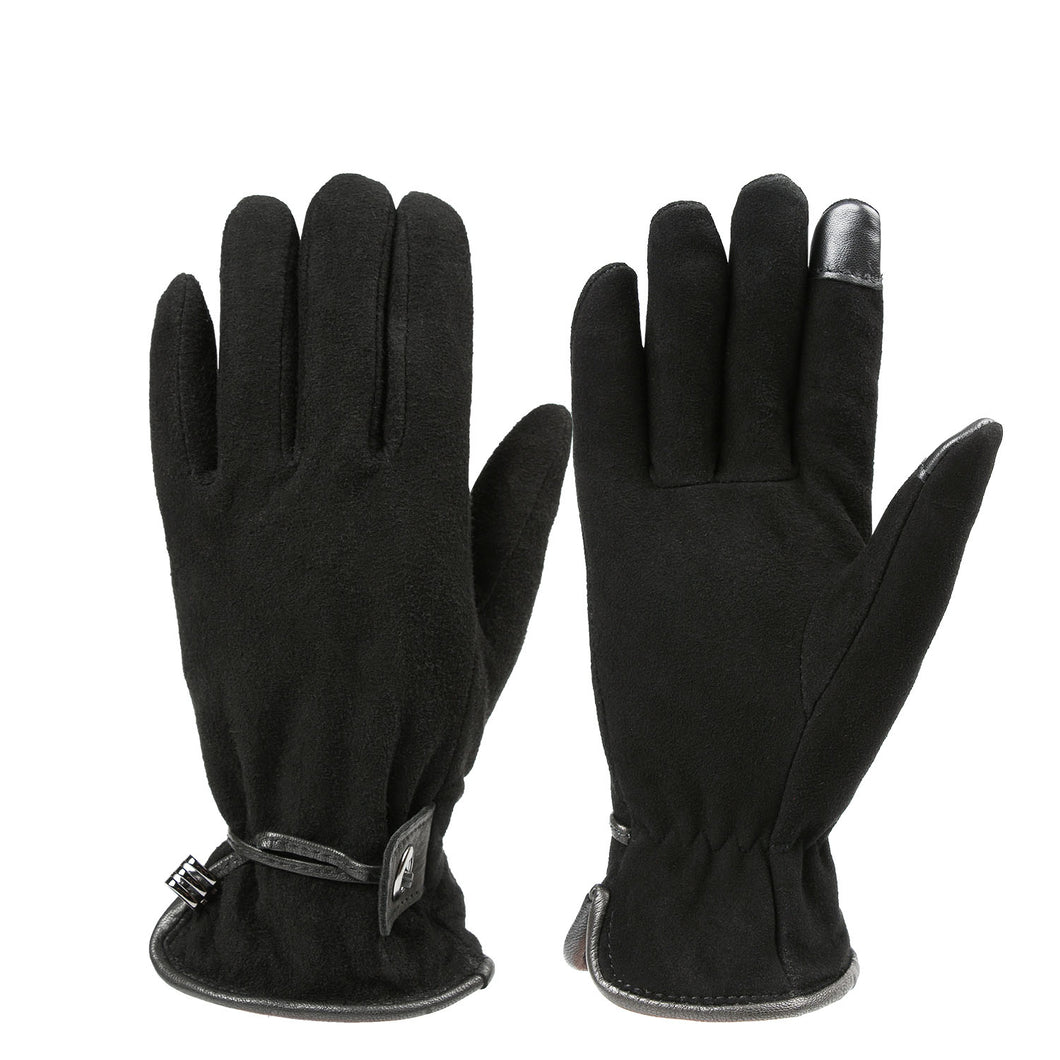 Cycling Gloves Deerskin Leather Motorcycle/electrombile S Size