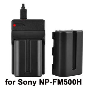 NP-FM500 Battery + Charger + BONUS for Sony Alpha DSLR