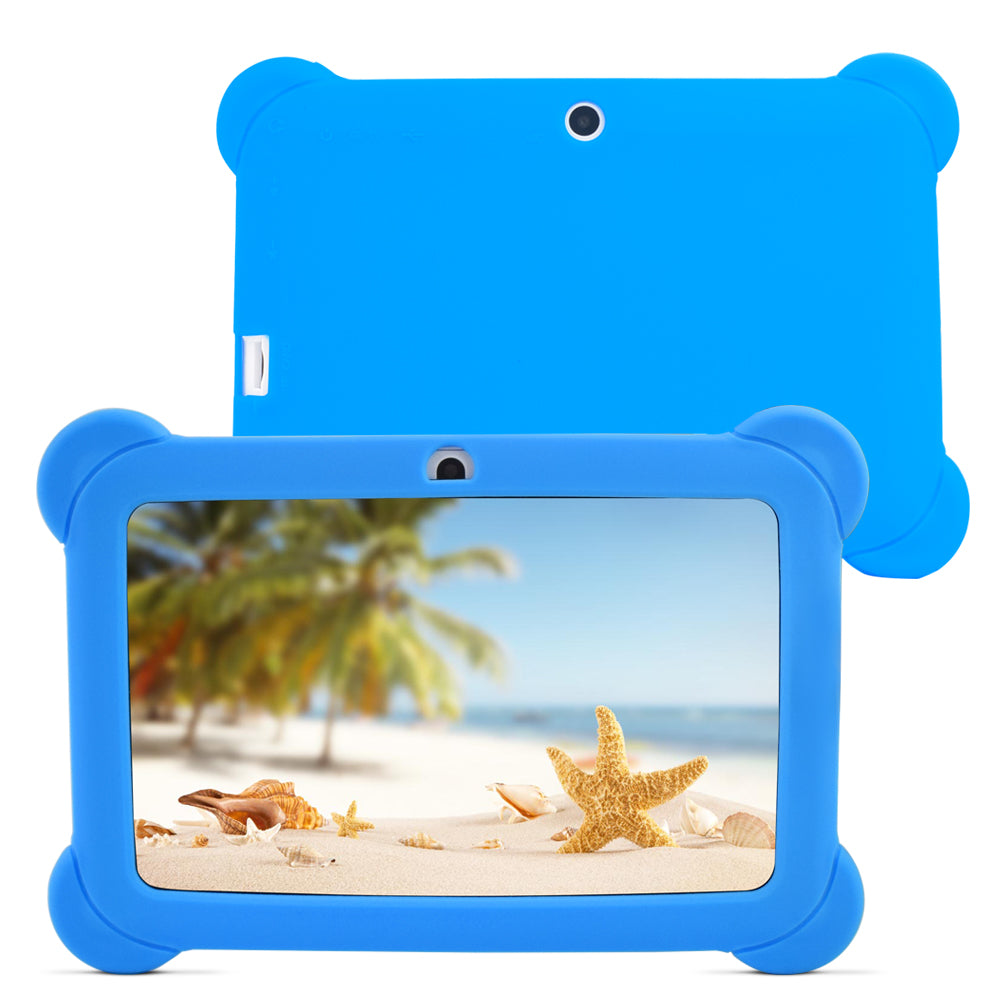 Soft Silicone Gel Rubber Shockproof Case Cover For 7 inch Tablet Blue Color