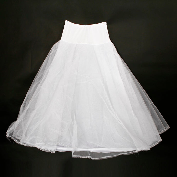 1 Hoop 3 Layer Wedding Bridal Gown Dress Underskirt Petticoat White