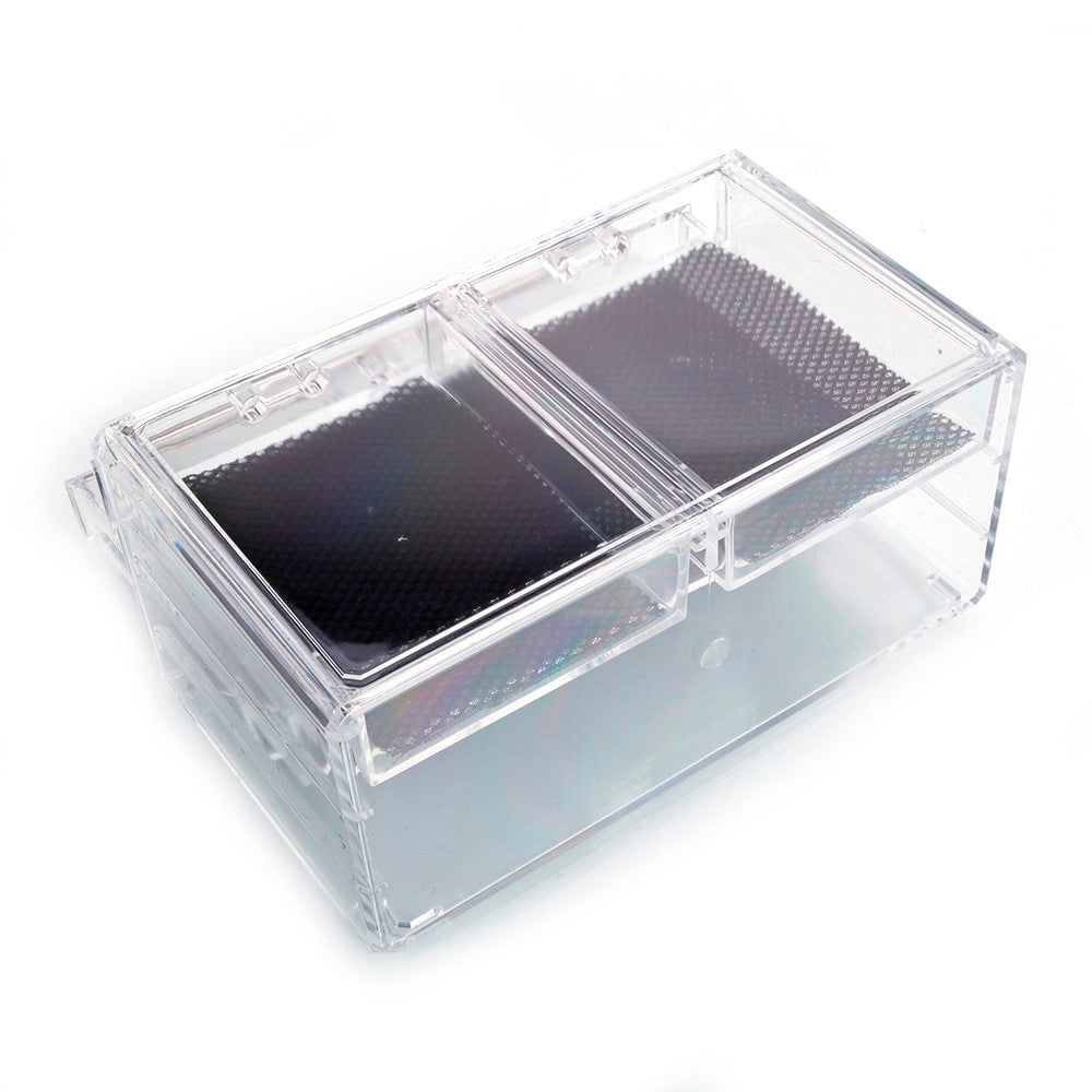 SF-1005-2 Plastic Cosmetics Storage Rack 2 Small Drawers and 2 Larger Drawers Transparent