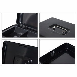 Professional Portable Cash Storage Case with Keys Size L Black