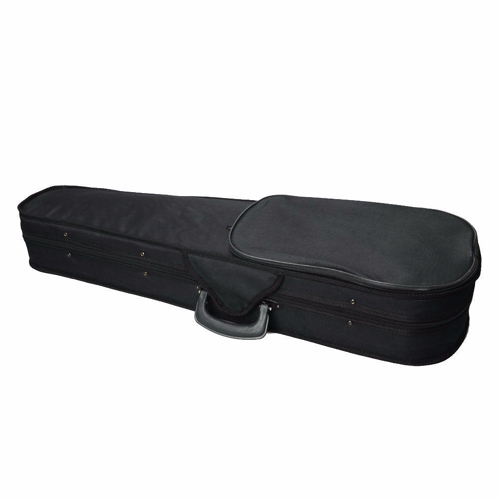 Durable Cloth Fluff Triangle Shape Case with Beige Lining for 4 4 Violin Black