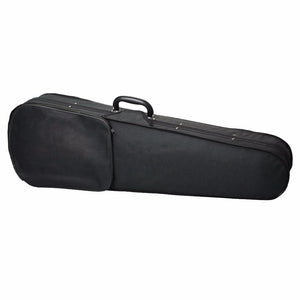 Durable Cloth Fluff Triangle Shape Case with Silver Gray Lining for 4 4 Violin Black