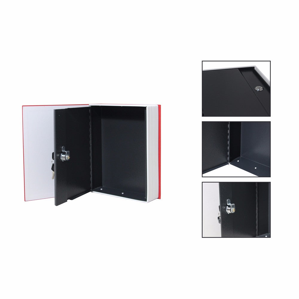 Fashionable Professional Book Shape Safe Box Size S Red