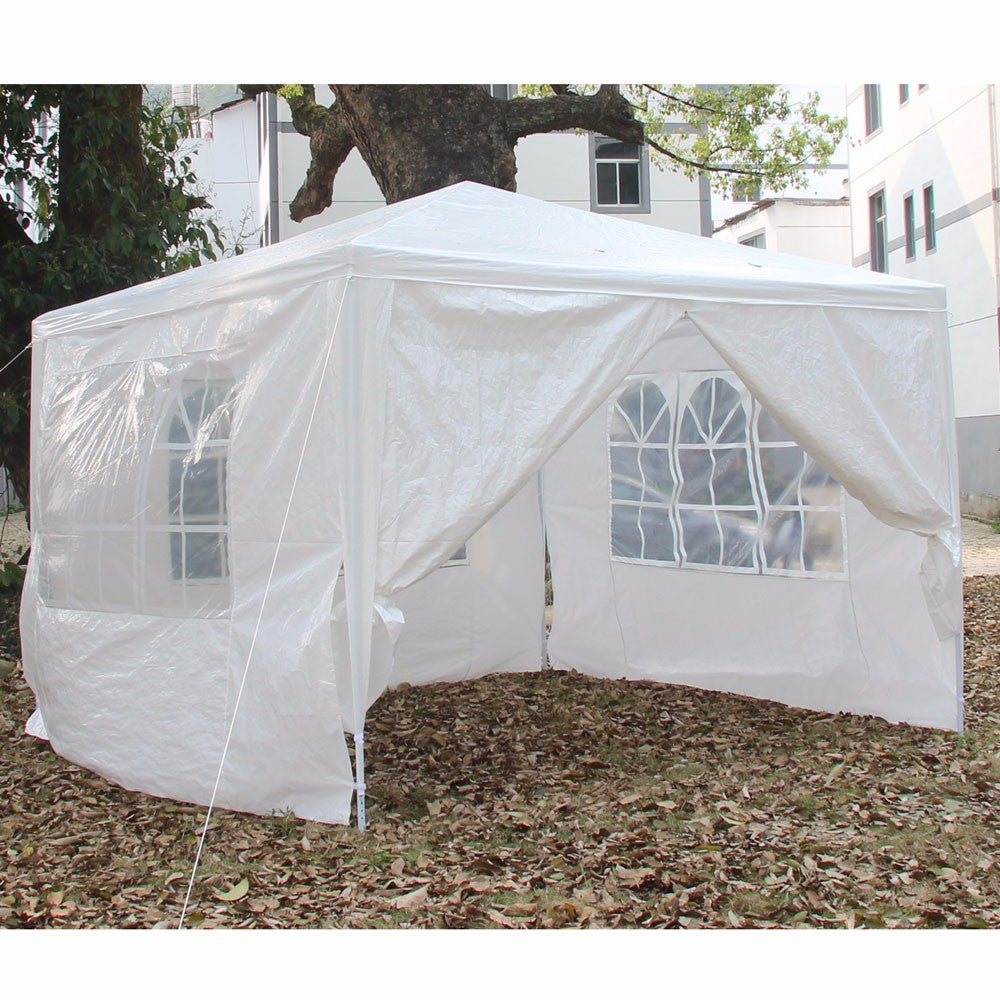 3 x 3m Four Sides Portable Home Use Waterproof Folding Tent White