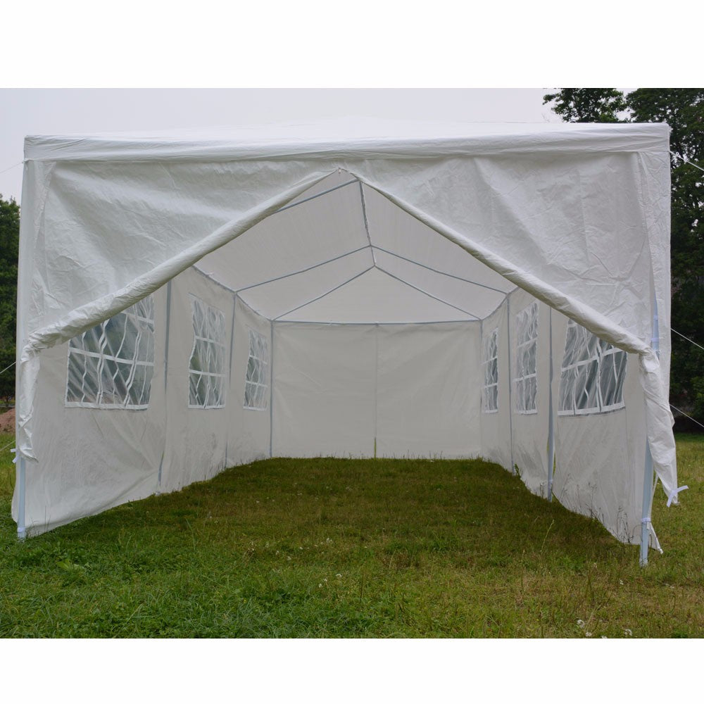 3 x 9m 8 Sides 2 Doors Home Assembled Tent Plastic Fastenings Kit White
