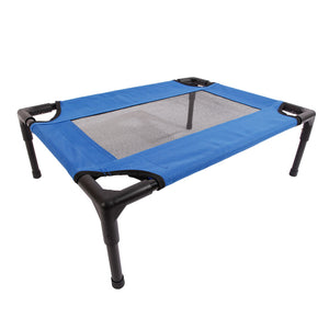 Detachable Assembly Style Breathable Pet Steel Frame Camp Bed S Royalblue