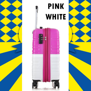 Pink White ABS HARDCASE SPINNER SUITCASE LUGGAGE UPRIGHT 20"24"28" 3PCS/SET